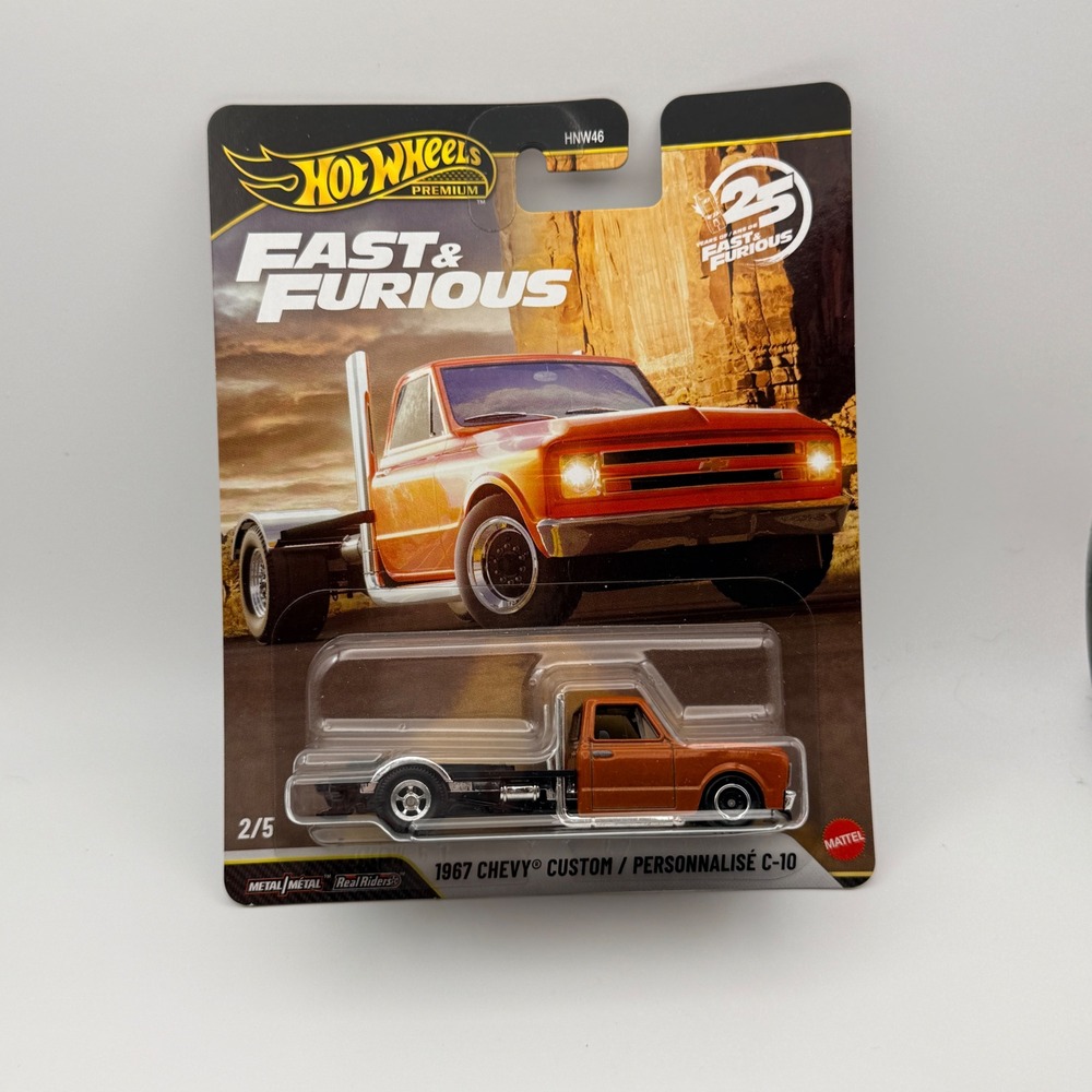 Hot Wheels Premium Fast & Furious 1967 Chevy Custom C-10 HNW46 Orange 2/5